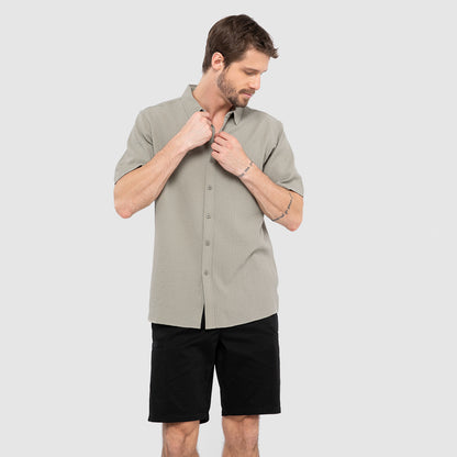 CAMISA WRINKLE MANGA CORTA